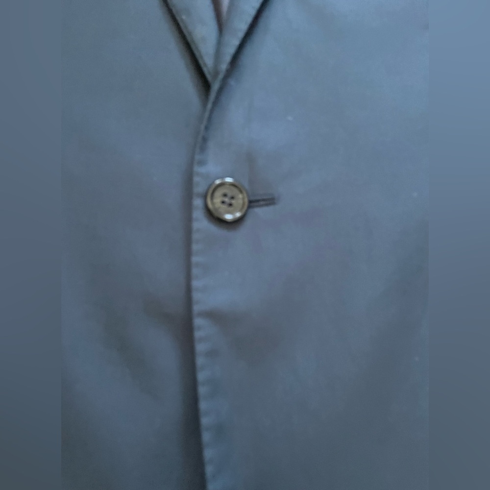 BURBERRY MENS 40 NAVY BLUE One BUTTON SPORT COAT BLAZER - Picture 3 of 12
